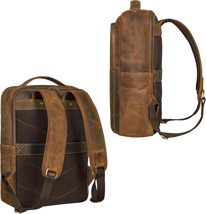 STILORD 'Martin' Einzigartiger Laptop Rucksack Leder 13+ 14 Zoll Gross Lederrucksack Damen Business