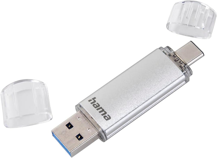Hama 128GB USB-Speicherstick mit USB 3.2 Gen 1-Type-C (2-in-1 USB-Stick, z.B.für Android Handy, Tabl