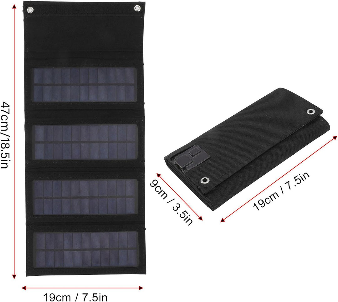Robustes Faltbares 40-W-Solarpanel-Ladegerät für Outdoor-Camping-Wandern, Tragbares Monokristallines