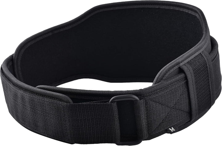 Gewichthebergürtel Neopren 14cm Mit Dual Widerstand für Kniebeugen L Schwarz, L Schwarz