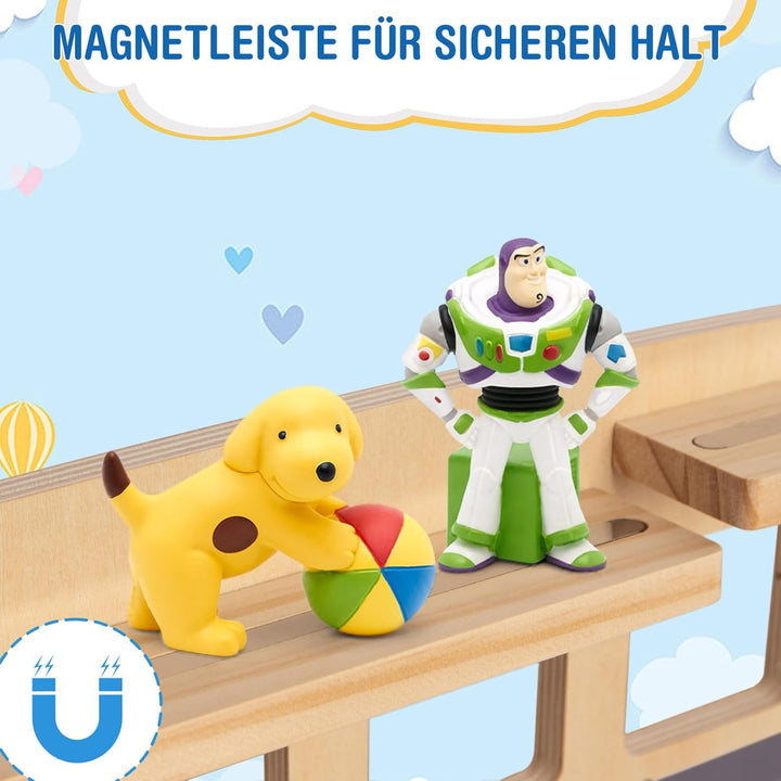 Todeco Tonie-Regal für Toniebox Hörfiguren, Magnetische Aufbewahrung für 20-25 Tonie, Perfekte Tonie