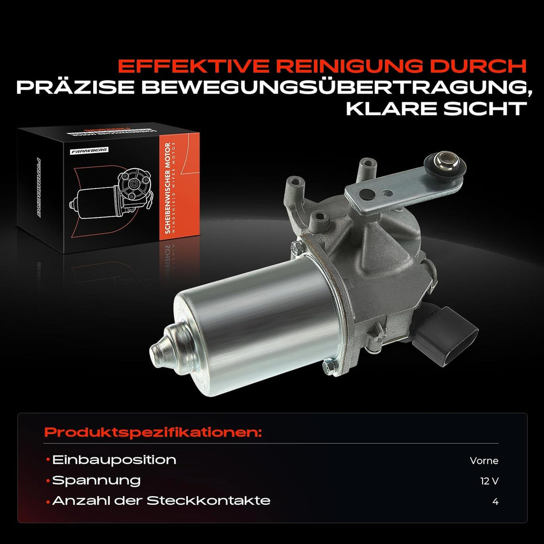 Frankberg 1x Wischermotor Scheibenwischermotor 12V 4-Polig Vorne Links oder Rechts Kompatibel mit Za