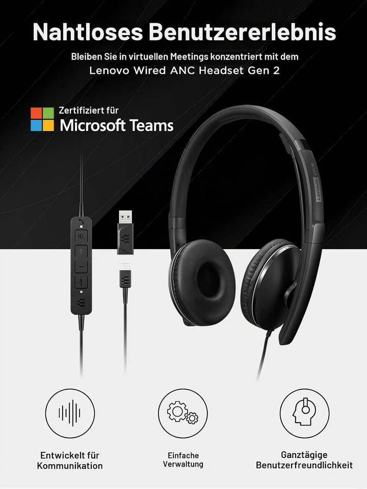 Lenovo Wired ANC Headset GEN2