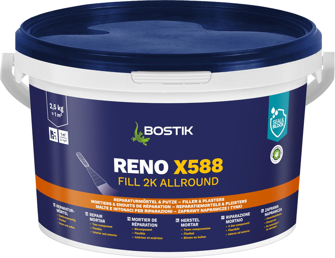 BOSTIK Reno X588 Fill Allround 2.5kg – Zweikomponentiger Reparaturmörtel für Innen- und Aussenbereic
