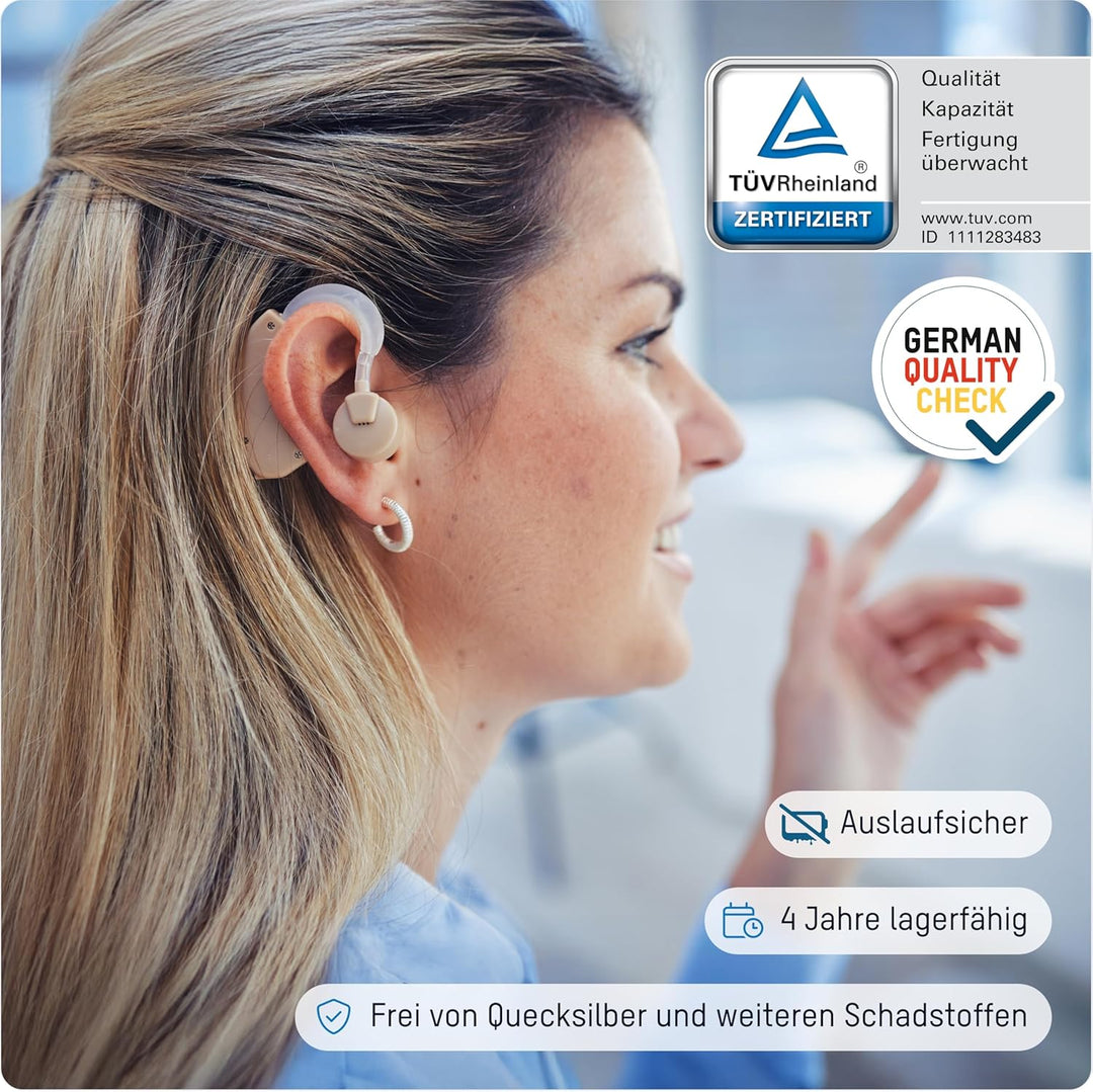 ANSMANN Hörgerätebatterien 312, 60 Stück, Batterien Typ 312 P312 ZL3 PR41, braun, Zink-Luft, Sparpac