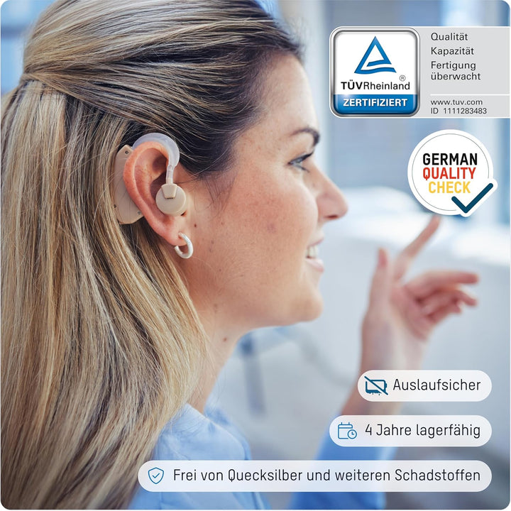 ANSMANN Hörgerätebatterien 312, 60 Stück, Batterien Typ 312 P312 ZL3 PR41, braun, Zink-Luft, Sparpac