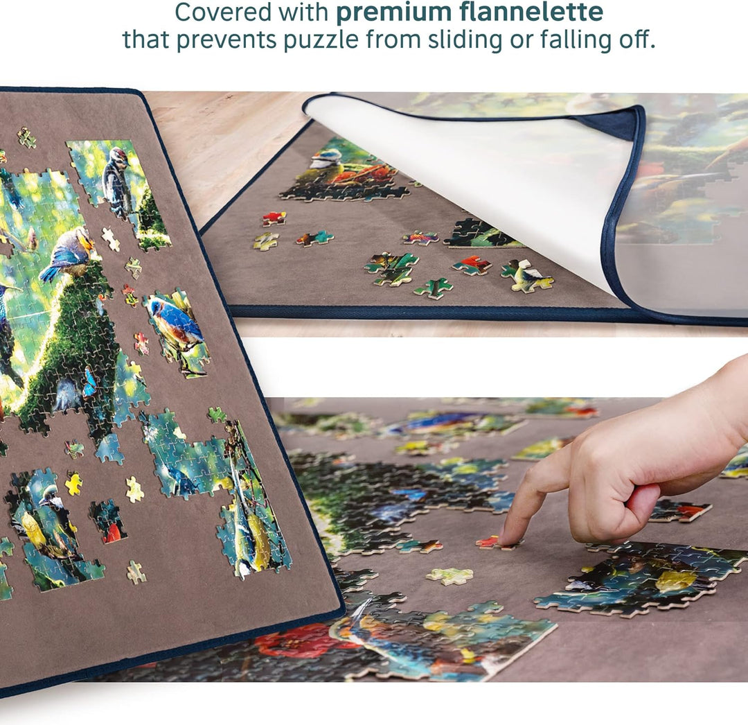 Tektalk Puzzle Board, tragbare Puzzlematte mit staubdichter Abdeckung zur Aufbewahrung von Puzzles,