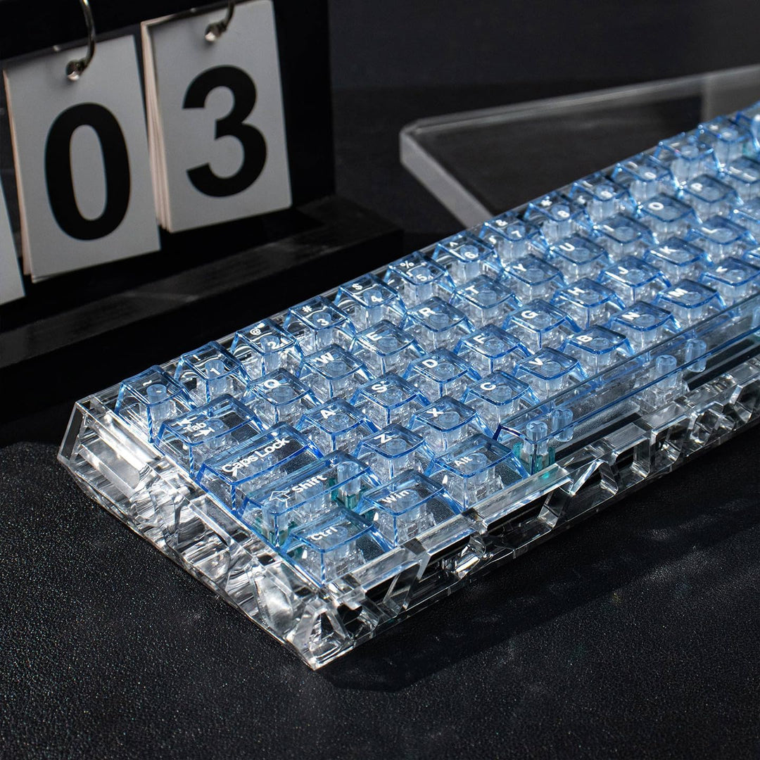 Sumgsn Mechanische Tastatur Gehäuse Transparentes Tastaturgehäuse Kompatibel mit Wooting60/HM66/Mad6