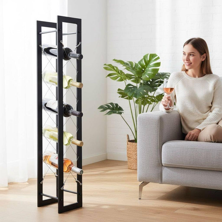 DanDiBo Designer Weinregal Pit 100 cm aus Metall Flaschenständer Flaschenhalter Bar
