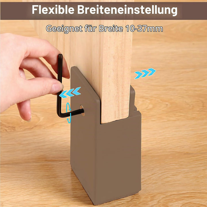 idudu 4 Stück Verstellbare Betterhöhung Möbelerhöhung 10cm, mit Schraubklemme, Betterhöher Schwerlas