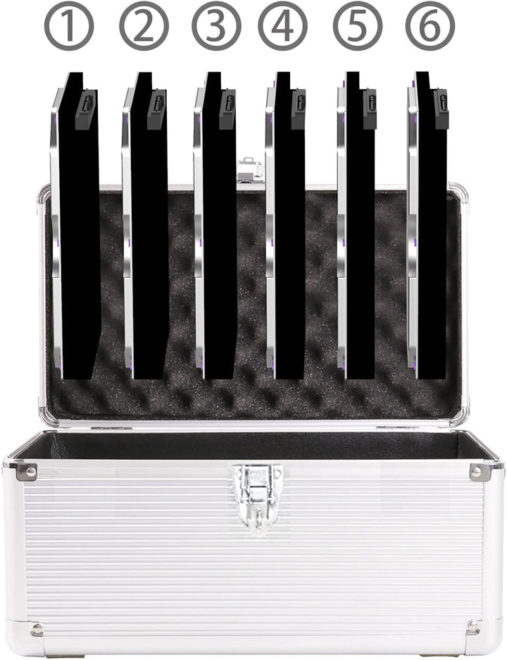 GLOTRENDS Festplattenschutzbox, Interner 3,5" Festplattenkoffer mit 6 Festplattenschächten (6PCS), p