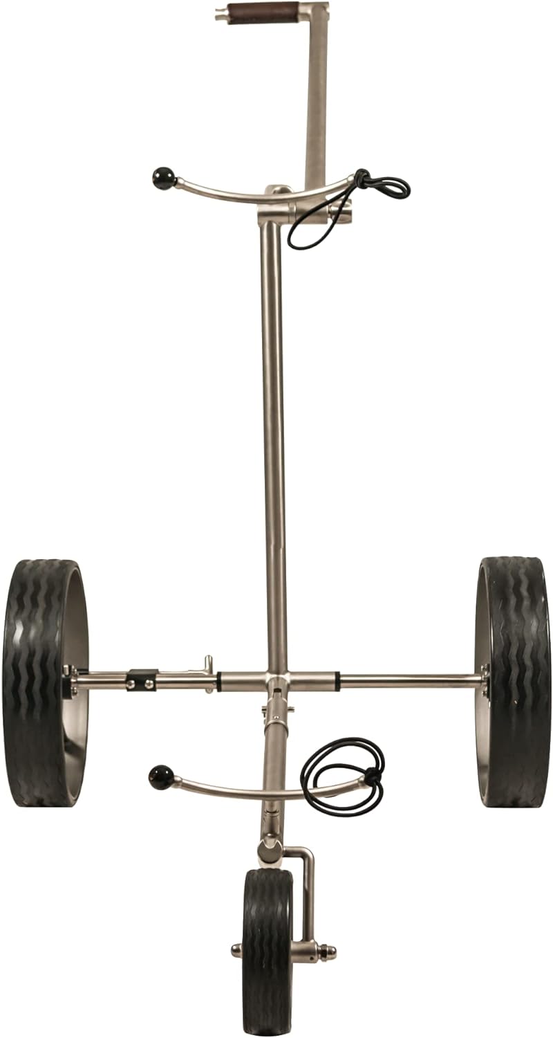Edelstahl 3 Rad Golftrolley klappbar Fasan matt