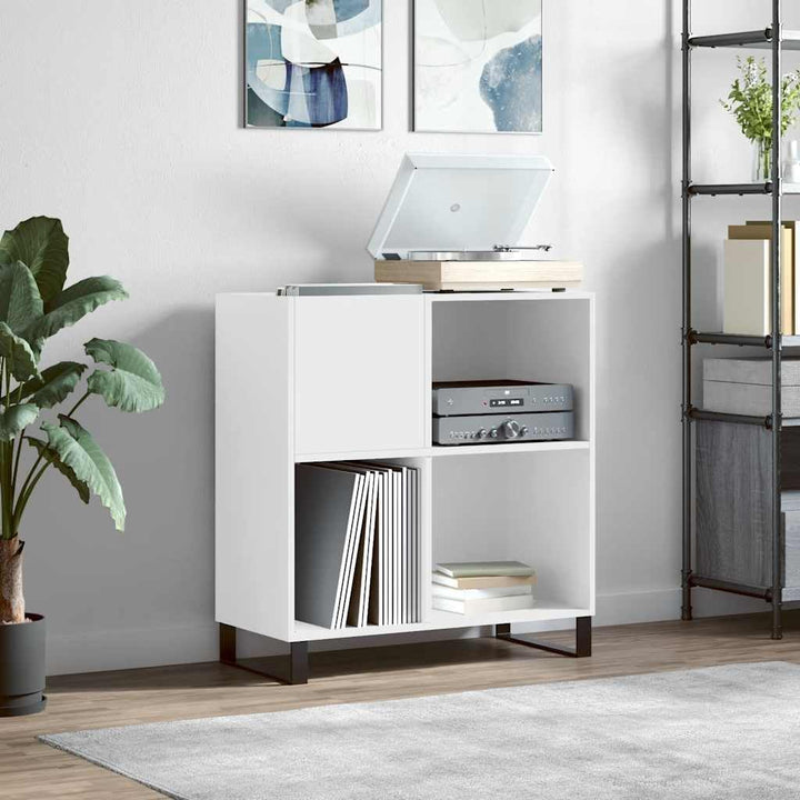 vidaXL Plattenschrank, Schallplattenschrank mit viel Stauraum, Plattenspieler Schrank für Wohnzimmer