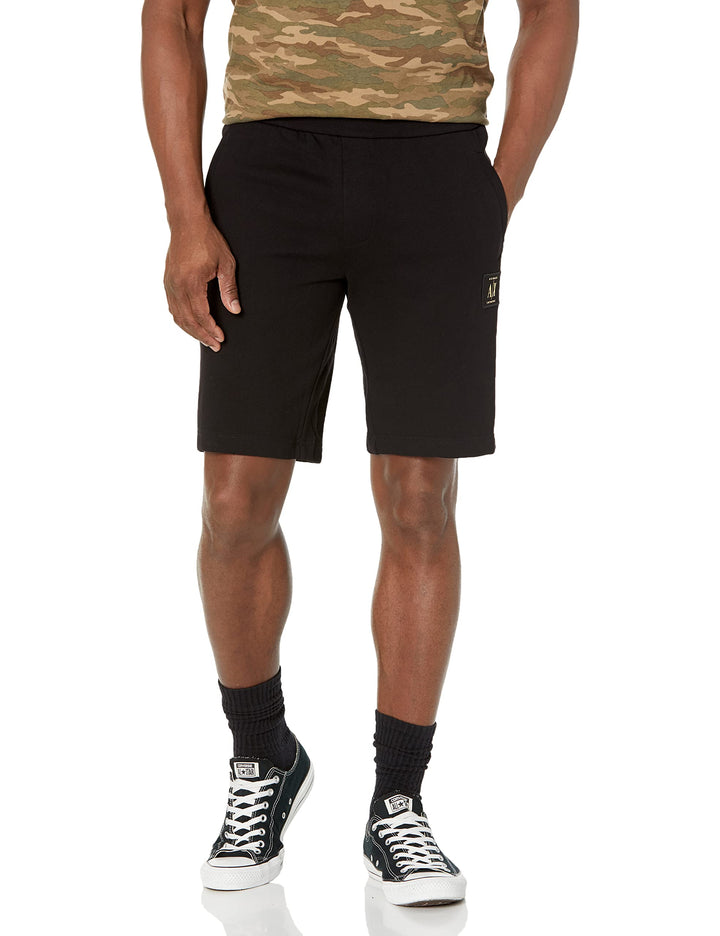 Armani Exchange Herren Icon, Side Logo Patch, Fronttaschen, Bermuda Shorts XS Schwarz, XS Schwarz