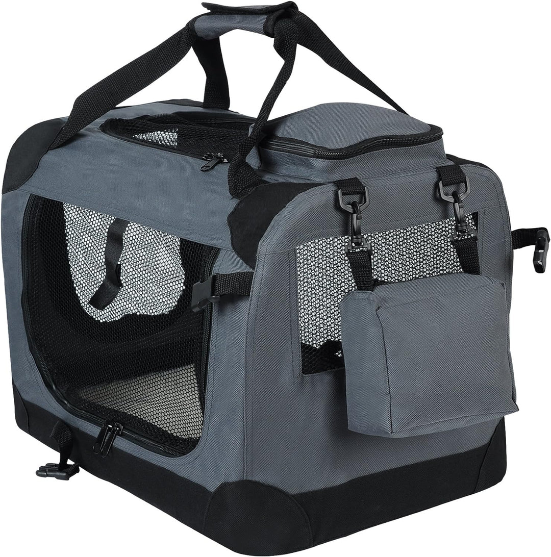 EUGAD Hundebox, Hundetransportbox faltbar Hundetasche, Transportbox für Hunde 60x42x42cm, Hundebox A