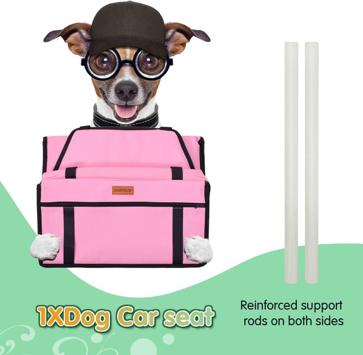 Hunde Autositz für kleine Hunde inkl Gurt Auto Hundesitz wasserfest stabil für Rückbank und Vordersi