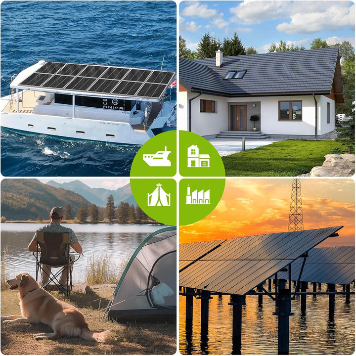 18BB 2 * 200Watt Solarpanel, N-Type 12V 400 W Solarmodul, Hocheffiziente Monokristalline PV Module,