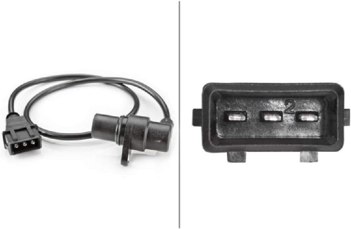 HELLA 6PU 009 163-761 Impulsgeber, Kurbelwelle - 12V - 3-polig - Kabel: 565mm - mit Dichtung