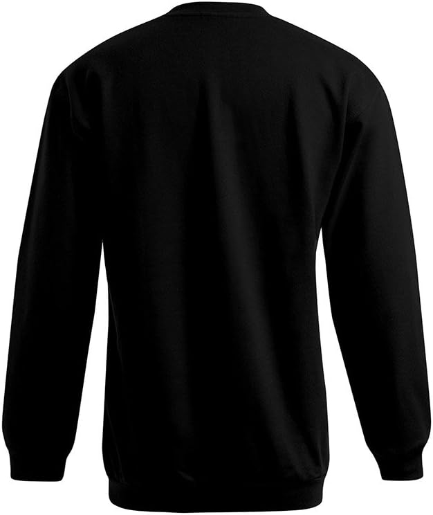 Premium V-Ausschnitt Sweatshirt Plus Size Herren, Schwarz, XXXL