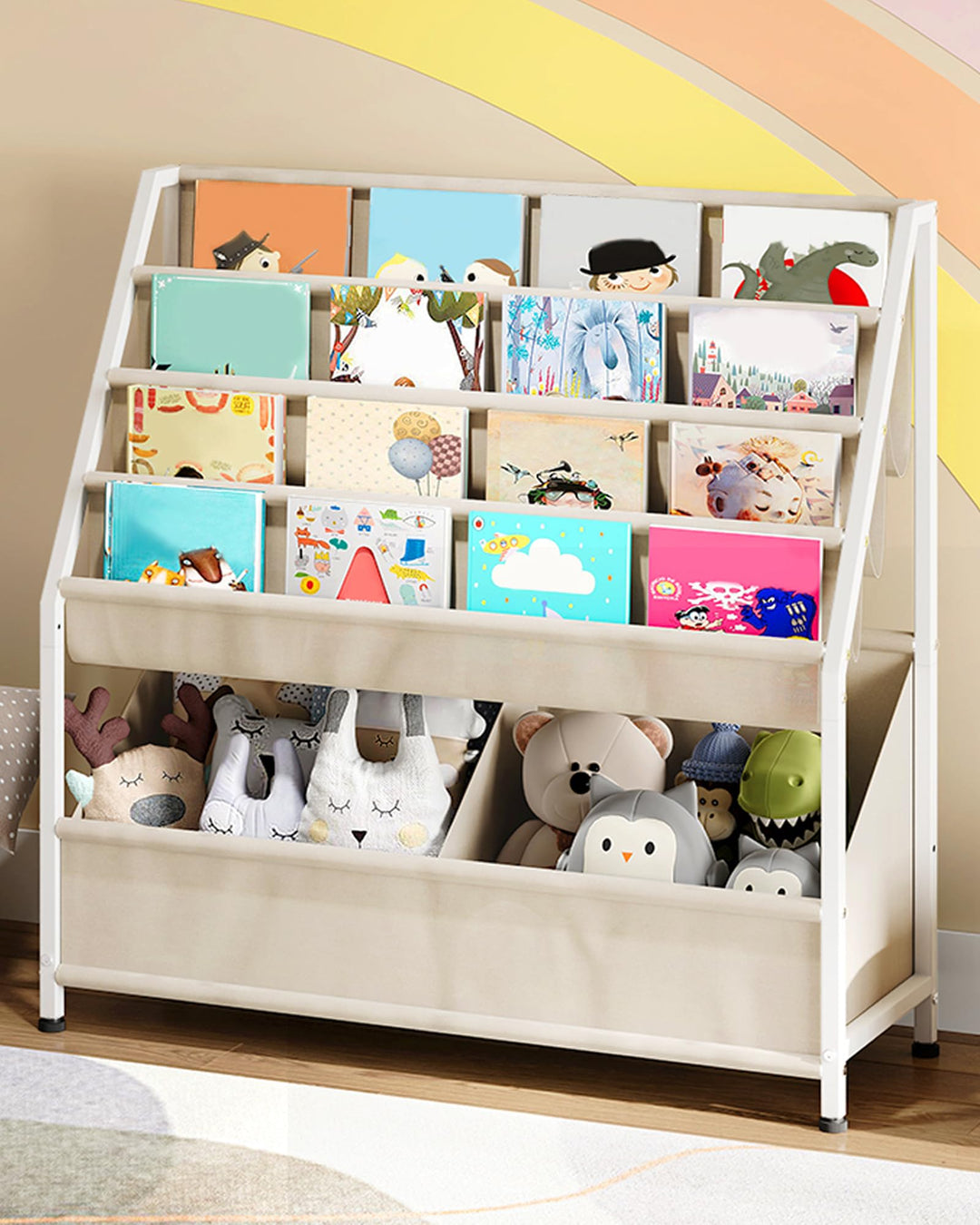 CHOEZON Bücherregal Kinder, Kinderregal, Spielzeugregal, Bücher-Organizer, für Kinderzimmer, Schlafz