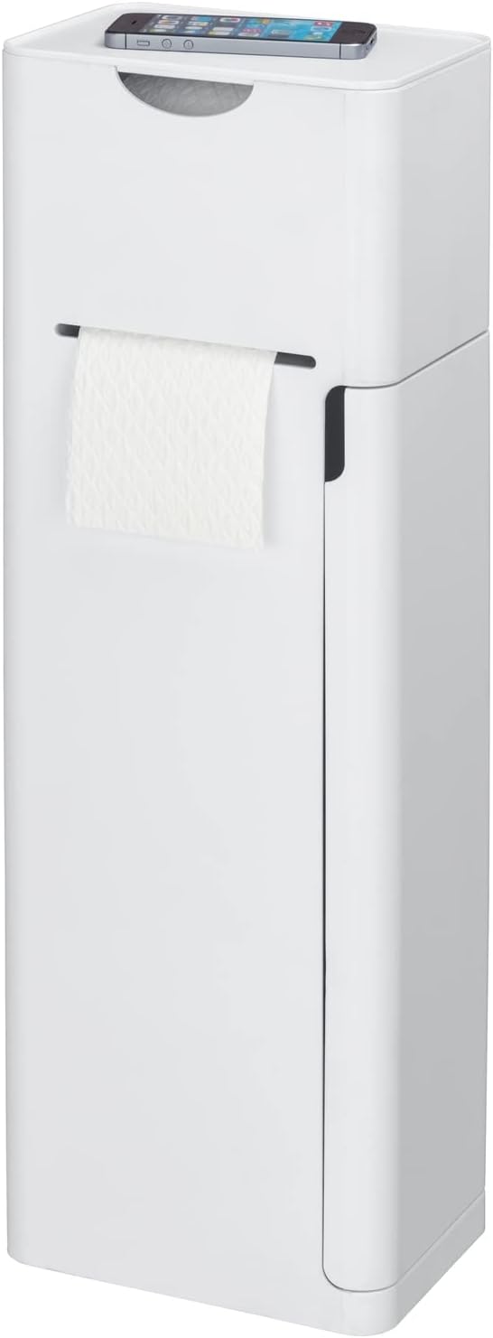 WENKO Stand WC-Garnitur Imon 6 in 1, mit integriertem Toilettenpapierhalter, WC-Bürstenhalter, Ersat