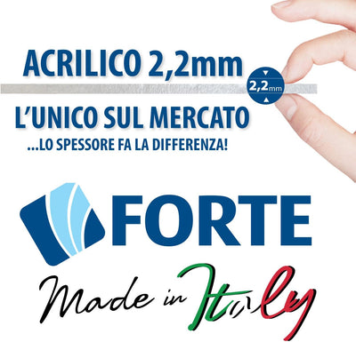 Forte Acryl Badewannenaufsatz 180 cm Plutone 2 mit zentraler Öffnung, 180 CM