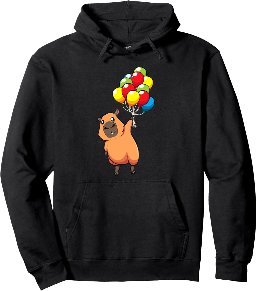 Süsses Wasserschwein Luftballons Capybara Nagetier Säugetiere Pullover Hoodie