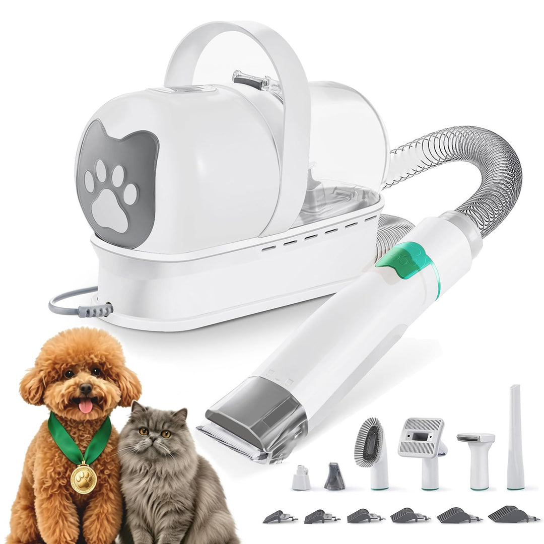 Hundeschermaschine mit Staubsauger, 13000 Pa Super Saugkraft & 99,99% Tierhaar-Aufnahme, Leise Haust