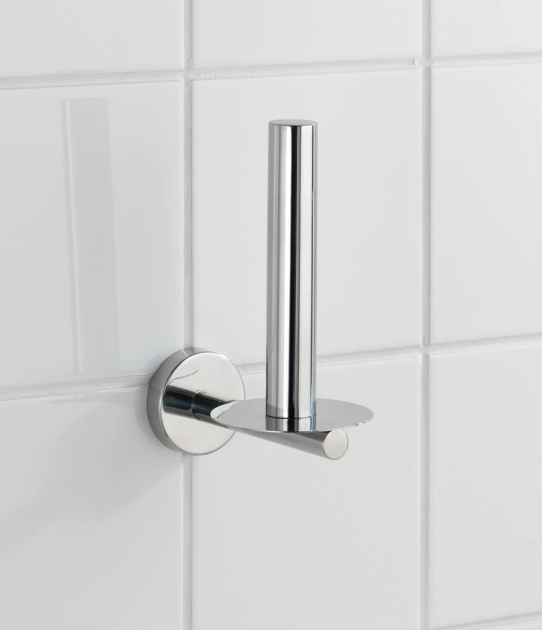 WENKO Ersatzrollenhalter Mod. Bosio Shine, Wandhalter für Toilettenpapier aus Edelstahl, glänzende O