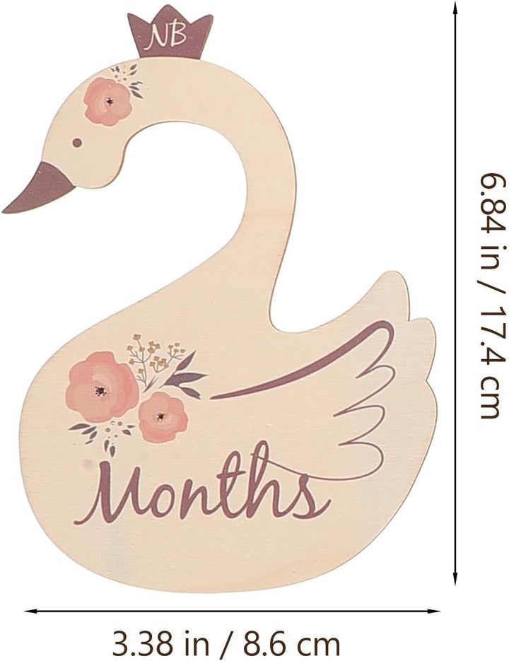 Yardwe 7 Stück Babykleiderschrank Trennwände Schwan Design mit UV Druck Eleganter Kleidertrenner für
