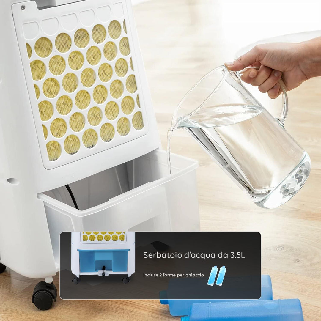 Wintem Hurricane – Ventilator ohne Flügel, mit Fernbedienung und Wassertank 3,5 l, White