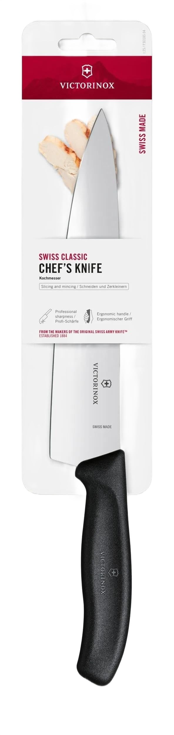 Victorinox, Swiss Classic, Profi Tranchiermesser, Extra Scharfe Klinge, gerader Schliff, 22 cm, Robu