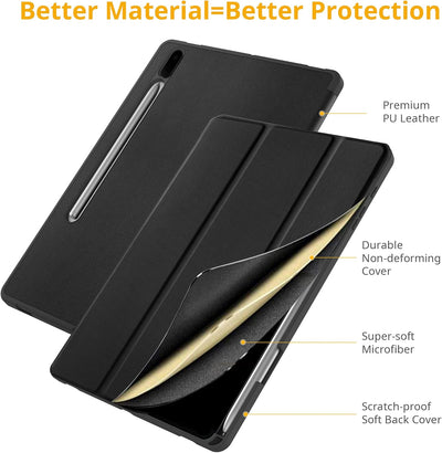 CACOE Hülle Kompatibel mit Samsung Galaxy Tab S7 FE 12.4 5G/ S8+ Plus 5G 2022/ S7+ Plus 12.4 - Ultra