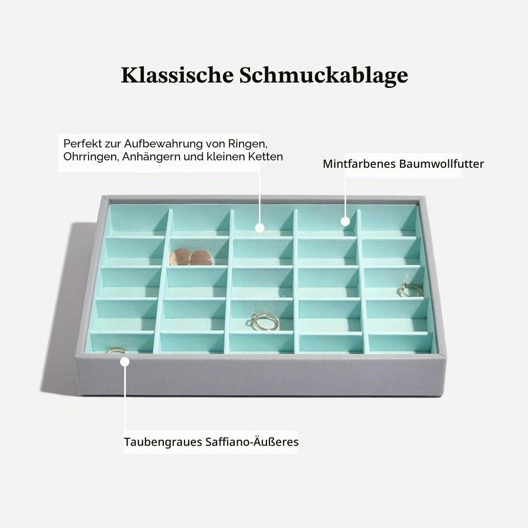 Stackers Grau Mint Klassisch Schmuckschatulle - 4 Dove Grey/Mint Green, Dove Grey/Mint Green