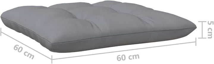 Goliraya Kiefernholz Massiv Garten Mittelsofa Garten-Lounge-Set mit Grauen Kissen Modular Gartensofa