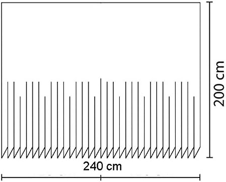 Digitaldruck Qualität Textil Duschvorhang Wannenvorhang WASSERWELLE 240x200cm inkl. Ringe