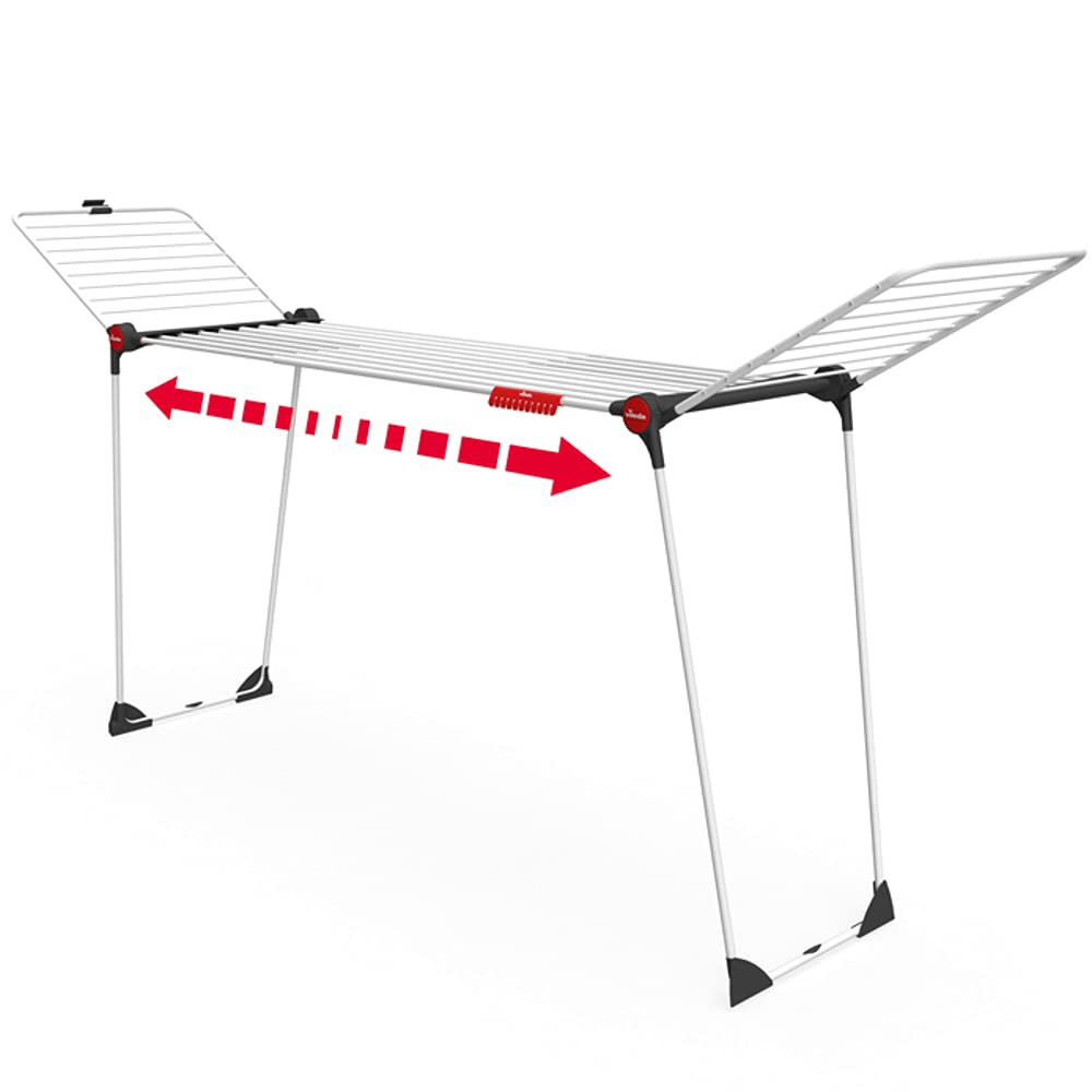 Vileda Infinity Flex Wäscheständer XXL ausziehbar, bis zu 2m ausziehbares Mittelteil, 30m Trockenlei