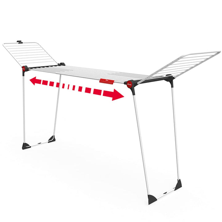 Vileda Infinity Flex Wäscheständer XXL ausziehbar, bis zu 2m ausziehbares Mittelteil, 30m Trockenlei
