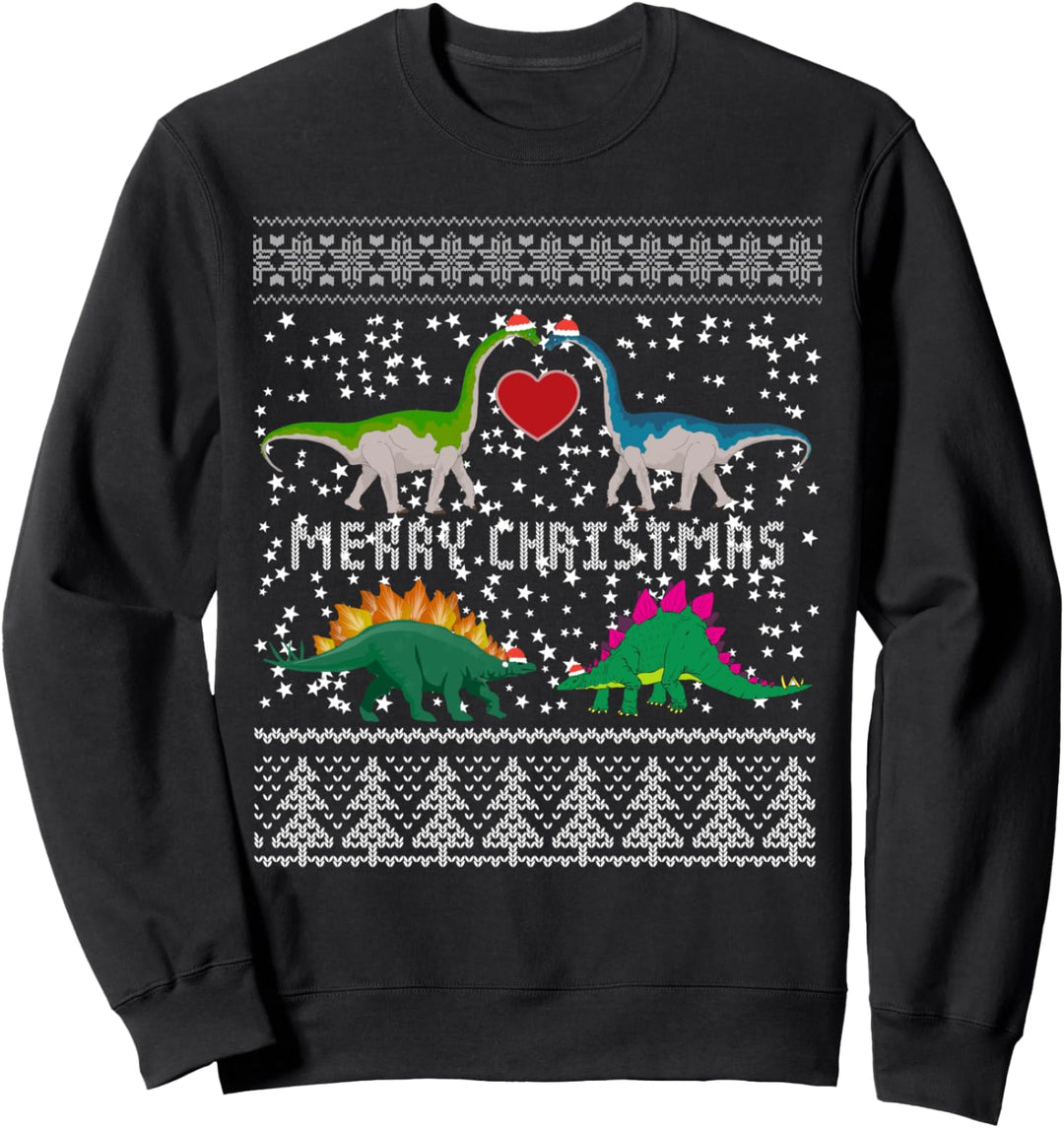 Dinosaurier Hässlicher Weihnachtspullover Lustige Weihnachtsgeschenke Erwachsene Kinder Sweatshirt