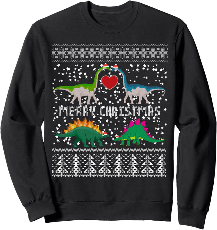 Dinosaurier Hässlicher Weihnachtspullover Lustige Weihnachtsgeschenke Erwachsene Kinder Sweatshirt
