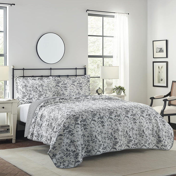 Laura Ashley Home Collection Wendebettwäsche aus Baumwolle mit passenden Kissenbezügen, leichte Heim