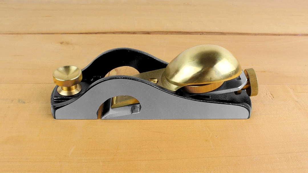Einhand-Simshobel, Eisenguss/Messing, 44mm Hobelkörperbreite, 163mm Länge, 3mm Eisendicke, 61-63 HRC