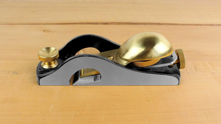 Einhand-Simshobel, Eisenguss/Messing, 44mm Hobelkörperbreite, 163mm Länge, 3mm Eisendicke, 61-63 HRC