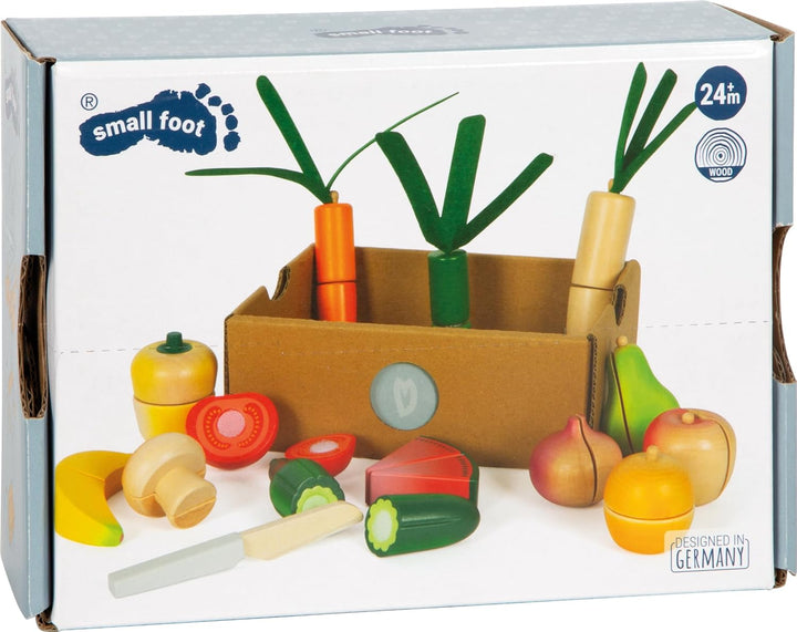 small Foot Schneide-Set Obst und Gemüse Fresh, Lebensmittel für Kinderküche, Rollenspielzeug ab 2 Ja