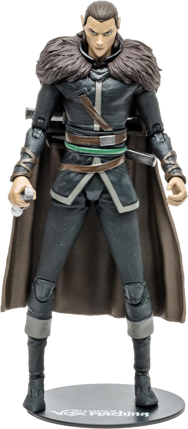 McFarlane Toys, 7 Zoll Critical Role Vox Machina Vax'Ildan Actionfigur mit 22 beweglichen Teilen, Sa