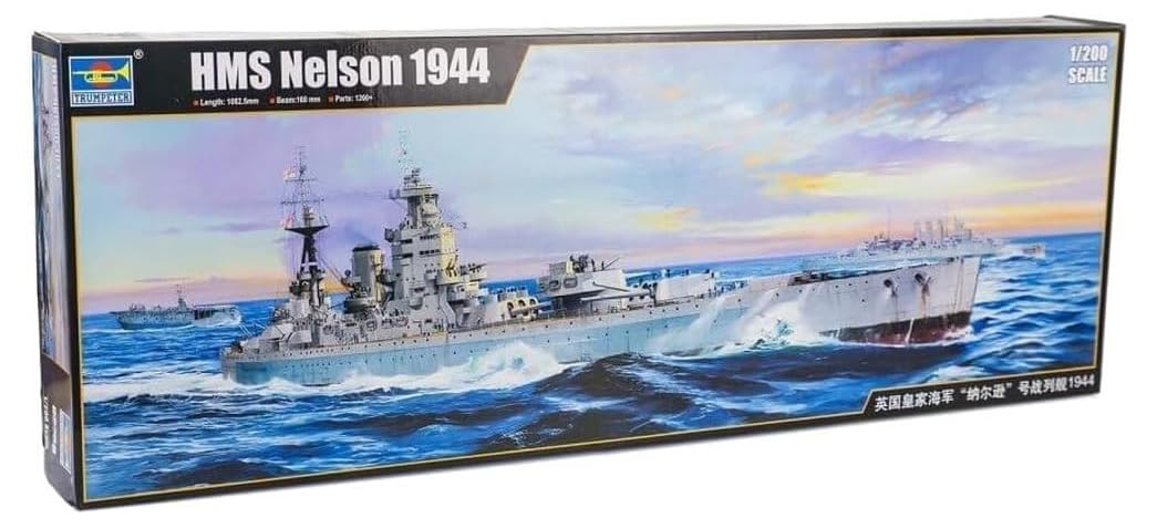 Trumpeter 1/200 HMS Nelson 1944, Mehrfarbig, TRU03708