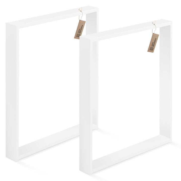 LAMO Manufaktur Tischbeine für Schreibtisch Esstisch, Simple Massive, Vierkantprofil 80x20 mm, Tisch