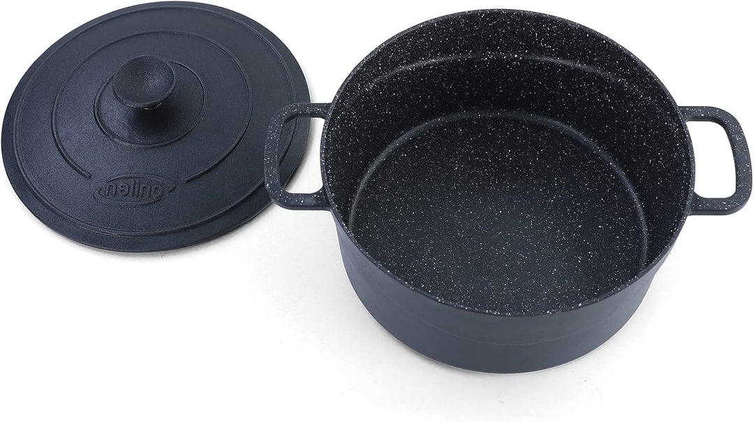 28cm Kochtopf mit Deckel Bräter Gusseisen Antihaftbeschichtet Massiv 6,8 kg