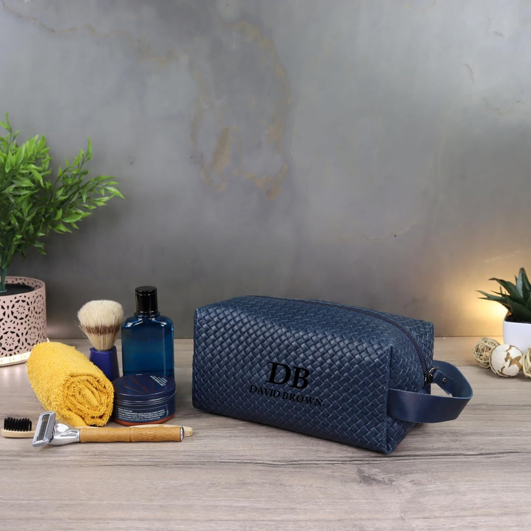 Blade Kulturbeutel Herren aus hochwertigem Leder handgefertigte Kulturtasche Leder Dopp Kit für Dame