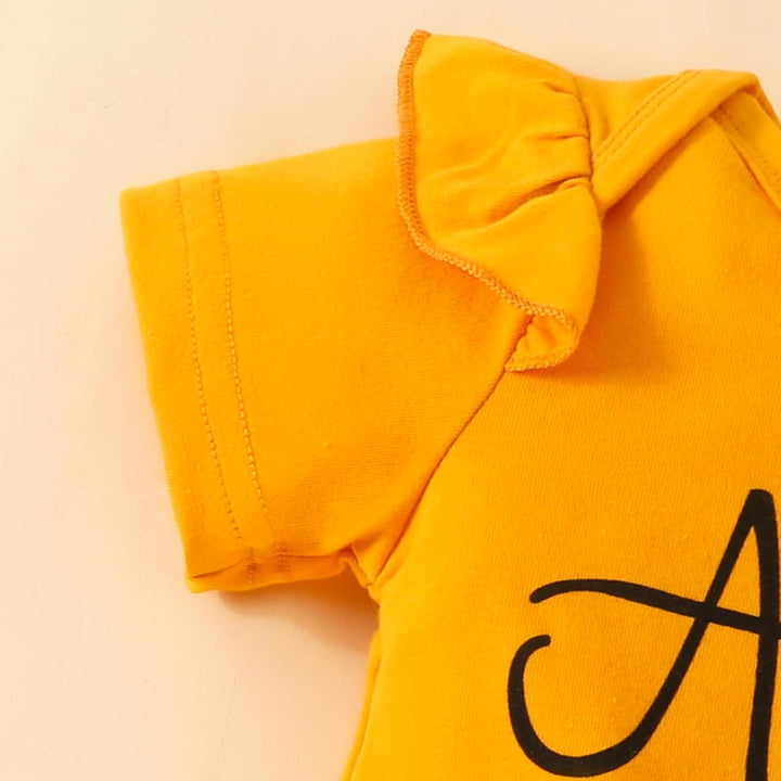 JiAmy Neugeborene Baby Mädchen Kleidung Set, Rüschen Kurzarm Spitze Strampler Daddy's Girl Bodysuit